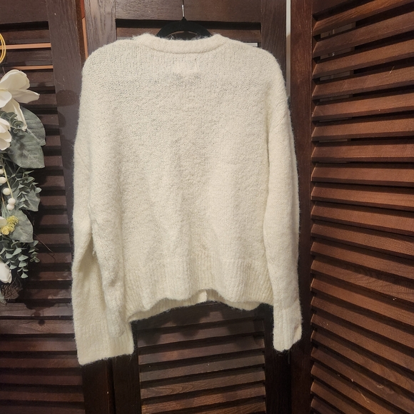 BDG Cream and Brown Cardigan with Geometric Design - Picture 3 of 3